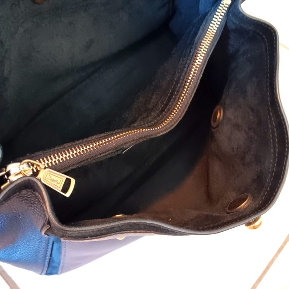 Yves Saint Laurent EUC ✨️ Black Leather Pony Hair Muse Two ways Bag - Picture 15 of 17